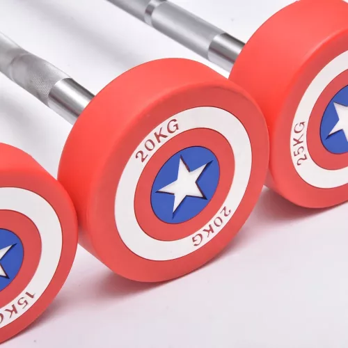 AB4 Captain America Fixed Curved Barbells Fitness Equipment Accessories 1