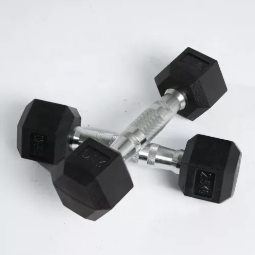 AD1 Rubber Hex Dumbbells Home Fitness Equipment Accessories 4
