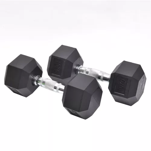 AD1 Rubber Hex Dumbbells Home Fitness Equipment Accessories 5