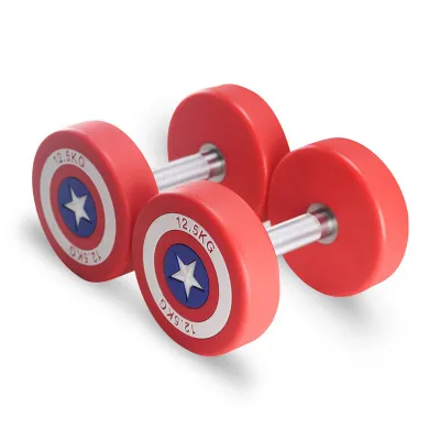 AD10 PU Captain America Dumbbells Home Fitness Equipment Accessories 1