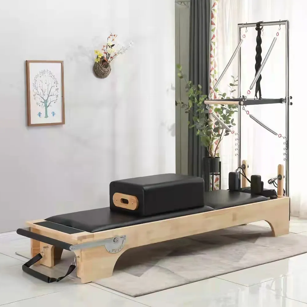 Reformer Bed with Tower Pilates Workouts Exercise Fitness Equipment Factory Promotion