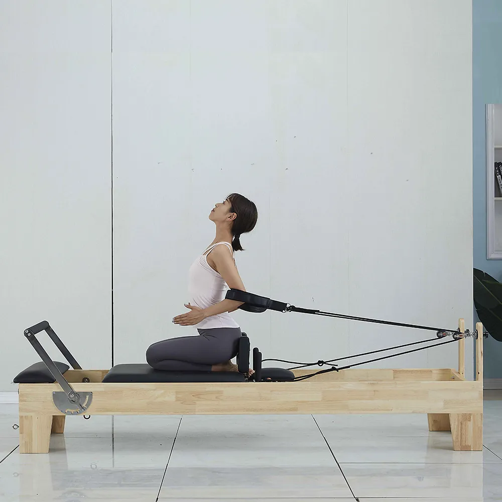 Oak Clinical Reformer Bed Pilates Machine Exercises